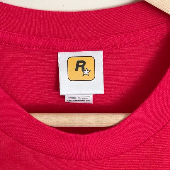 NEW Vintage 1998 Rockstar Games Logo Graphic Red T Shirt Adult size Large - Picture 7 of 8